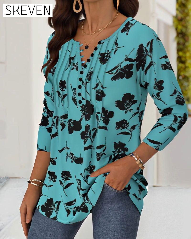 Modische Bluse mit Knopfdruck