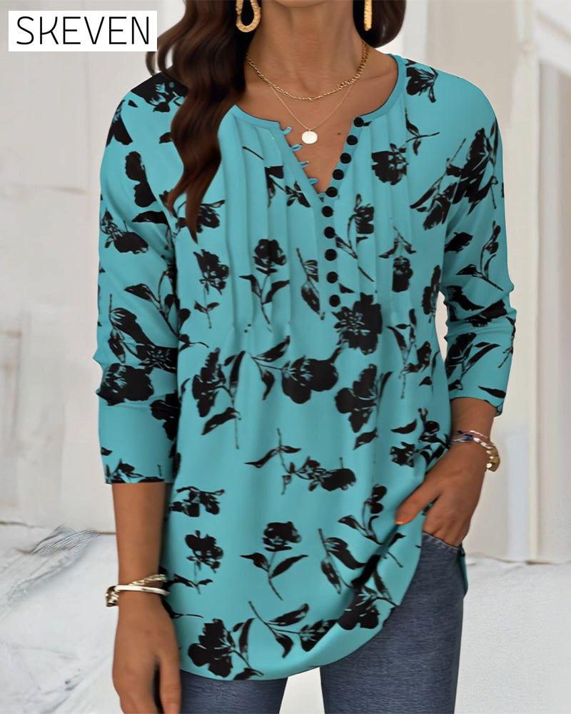 Modische Bluse mit Knopfdruck