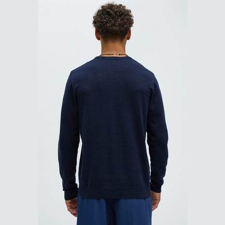 Mens Navy Blue Crewneck Sweater