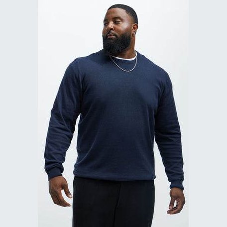 Mens Navy Blue Crewneck Sweater