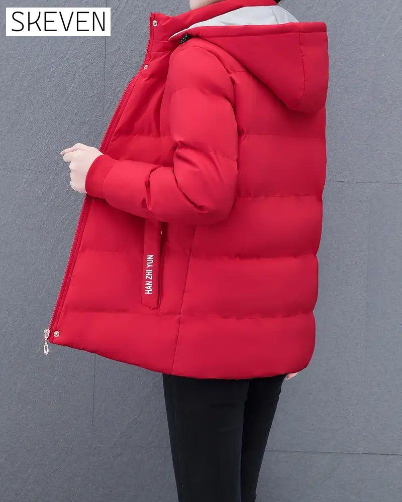 Casual Solid Color Warm Hooded Jacket