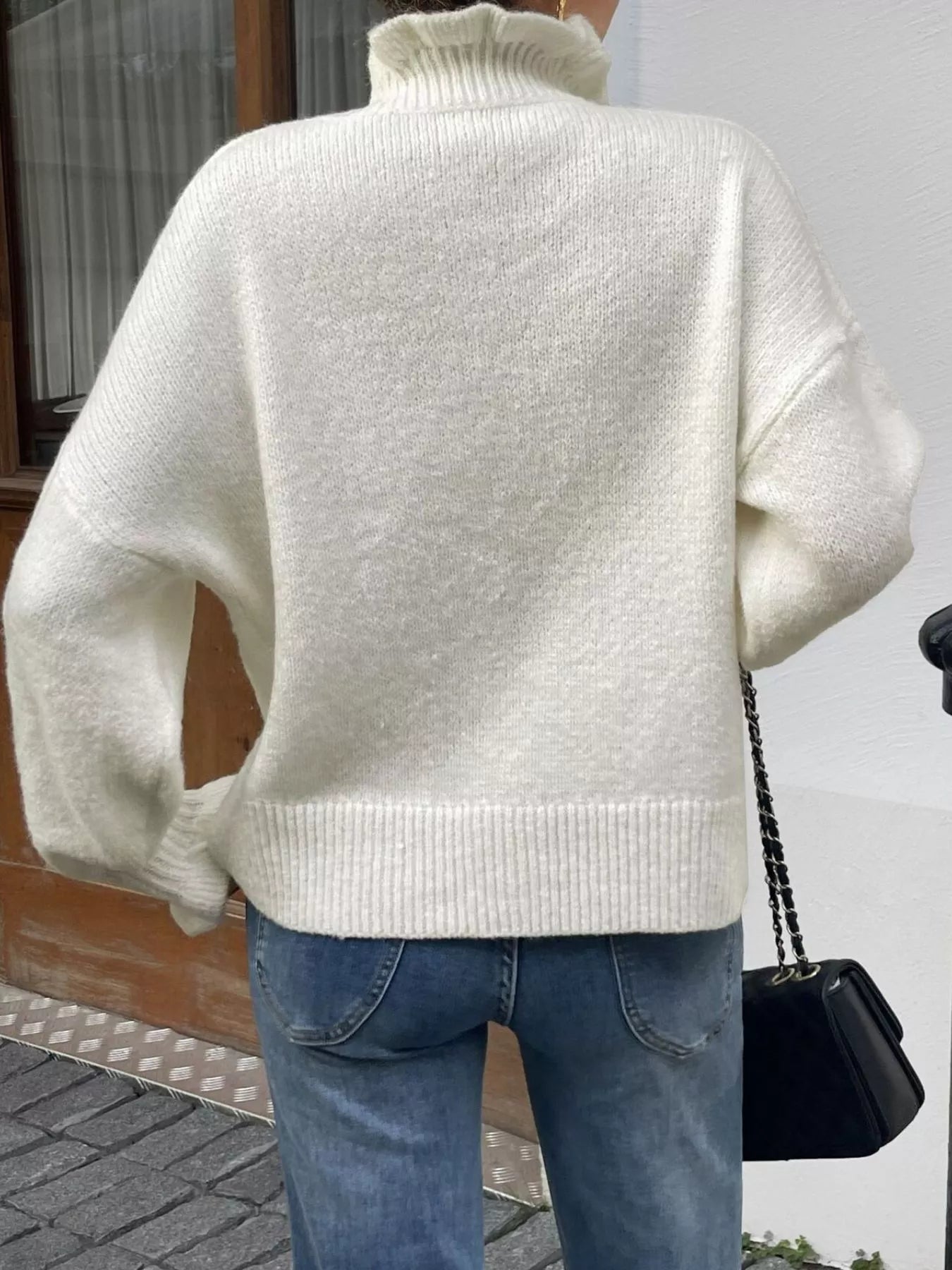 Langarm-Strickjacke mit Knopfleiste