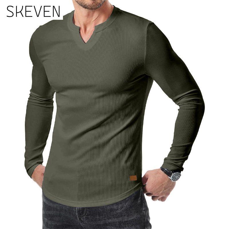 Slim-Fit-Muskelshirt mit V-Ausschnitt für Herren