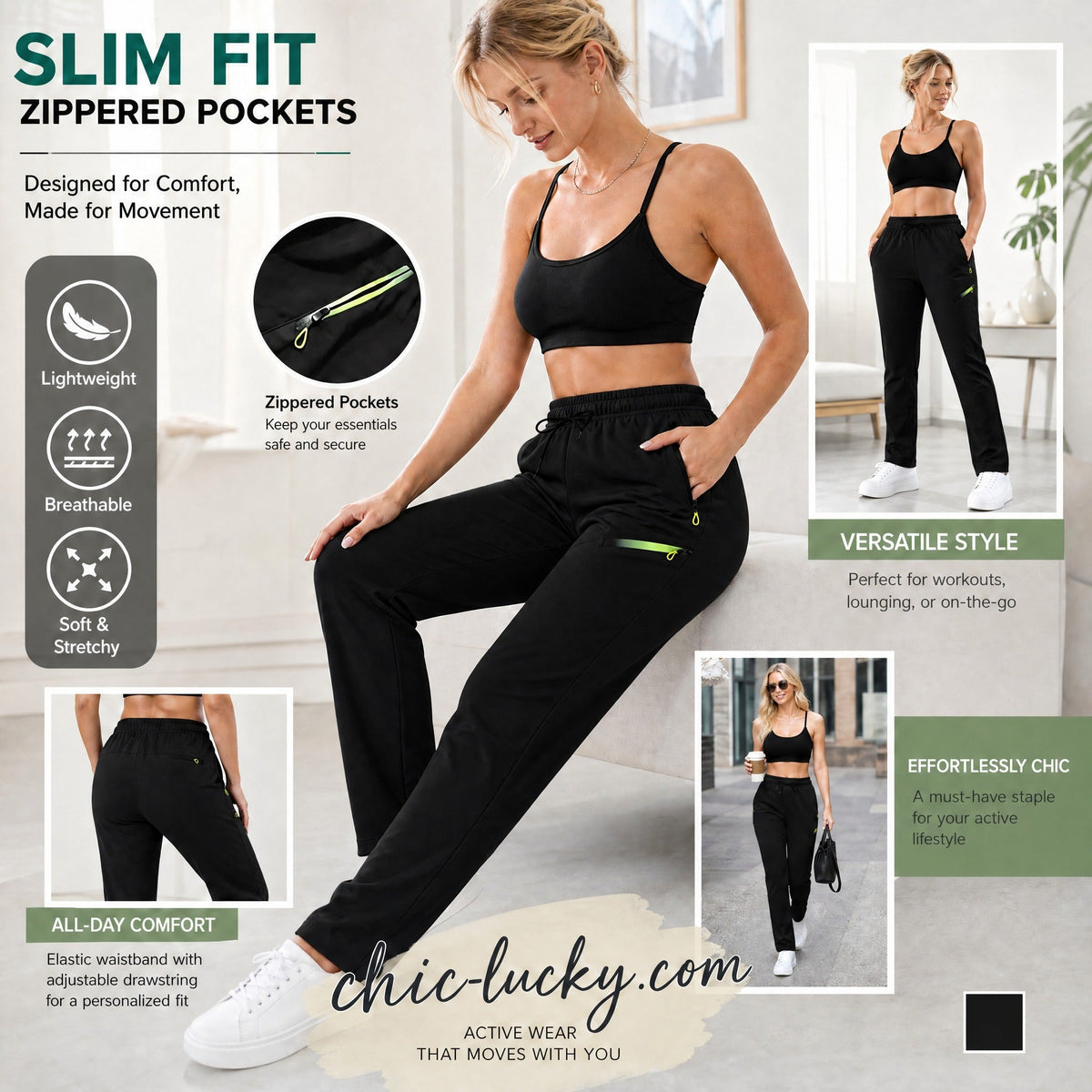 🔥LAST DAY SALE 50% OFF!!🔥Women’s Straight-Leg Cargo Trousers – Elastic Waist, 6-Pocket Casual Pants for Work, Travel & Everyday Wear 👖✨