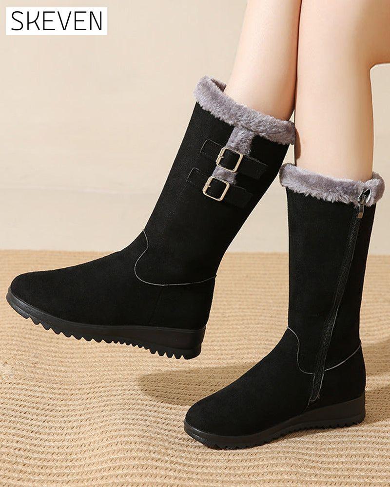 Modische knöchelhohe Schneestiefel für Damen