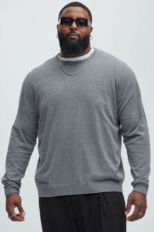 Mens Crewneck Sweater - Heather Grey