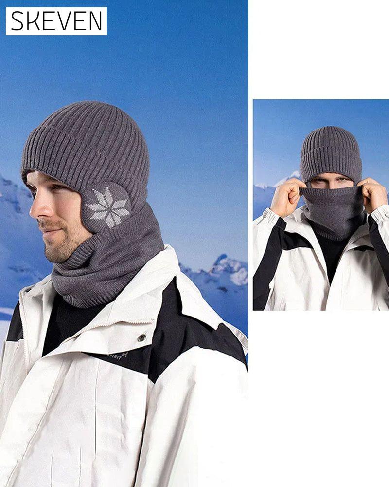 Winter beanie hat scarf sets warm knit hat