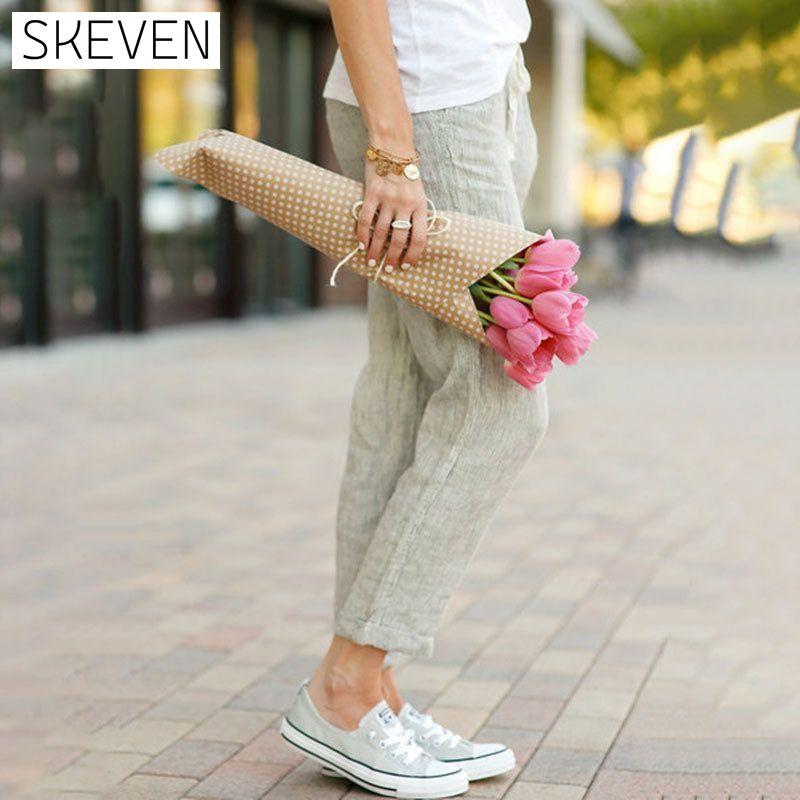【Cotton And Linen】Casual Straight Trousers best Best Sellings bottoms clothes Cotton And Linen pants Plus Size Sale Topseller