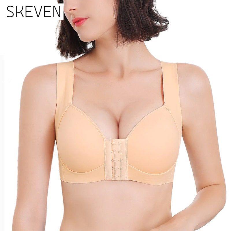 Seamless Front Closure Wire-free Push Up Bra