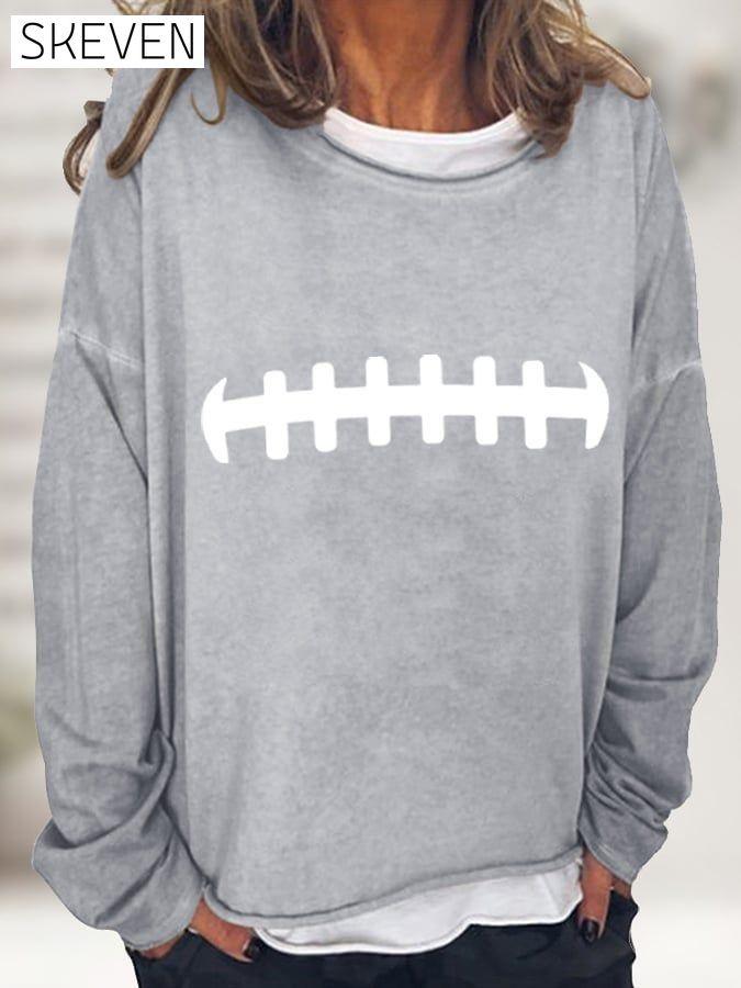 Women's Football Lover Casual Long-Sleeve T-Shirt