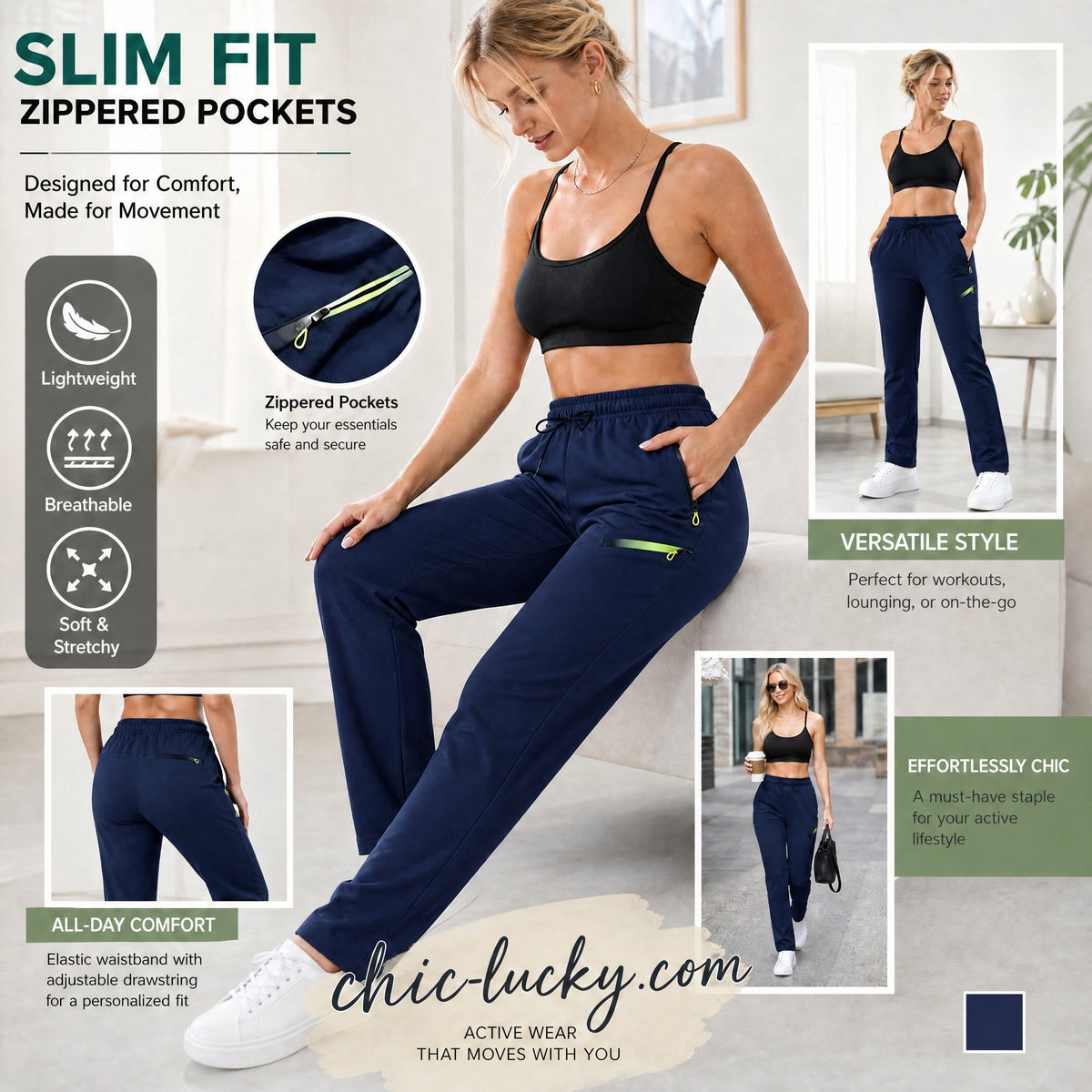🔥LAST DAY SALE 50% OFF!!🔥Women’s Straight-Leg Cargo Trousers – Elastic Waist, 6-Pocket Casual Pants for Work, Travel & Everyday Wear 👖✨