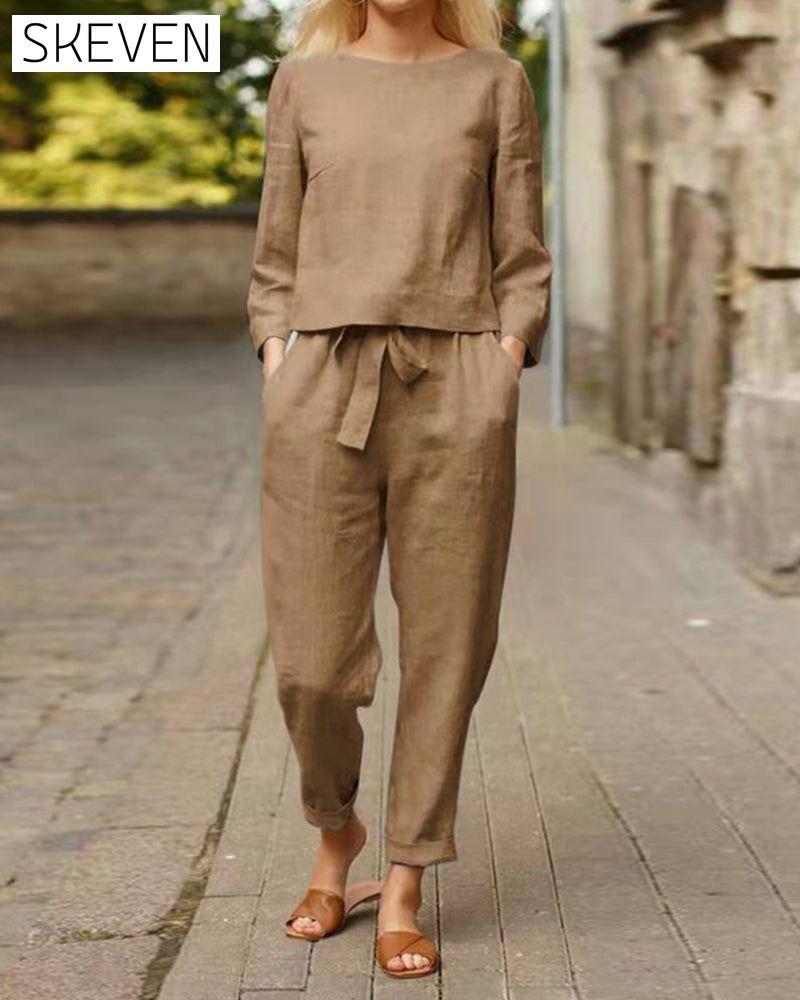 Solid Color Two Piece Set 2022 f/w 23BF 23BK Spring Summer Two-piece sets
