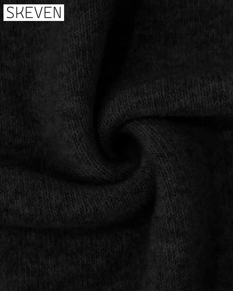 High Neck Patterned Contrast Jumper