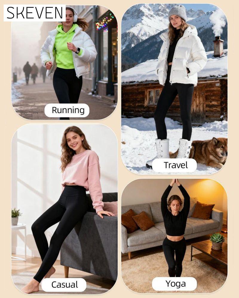 Warme, hochtaillierte und kuschelig gefütterte Leggings