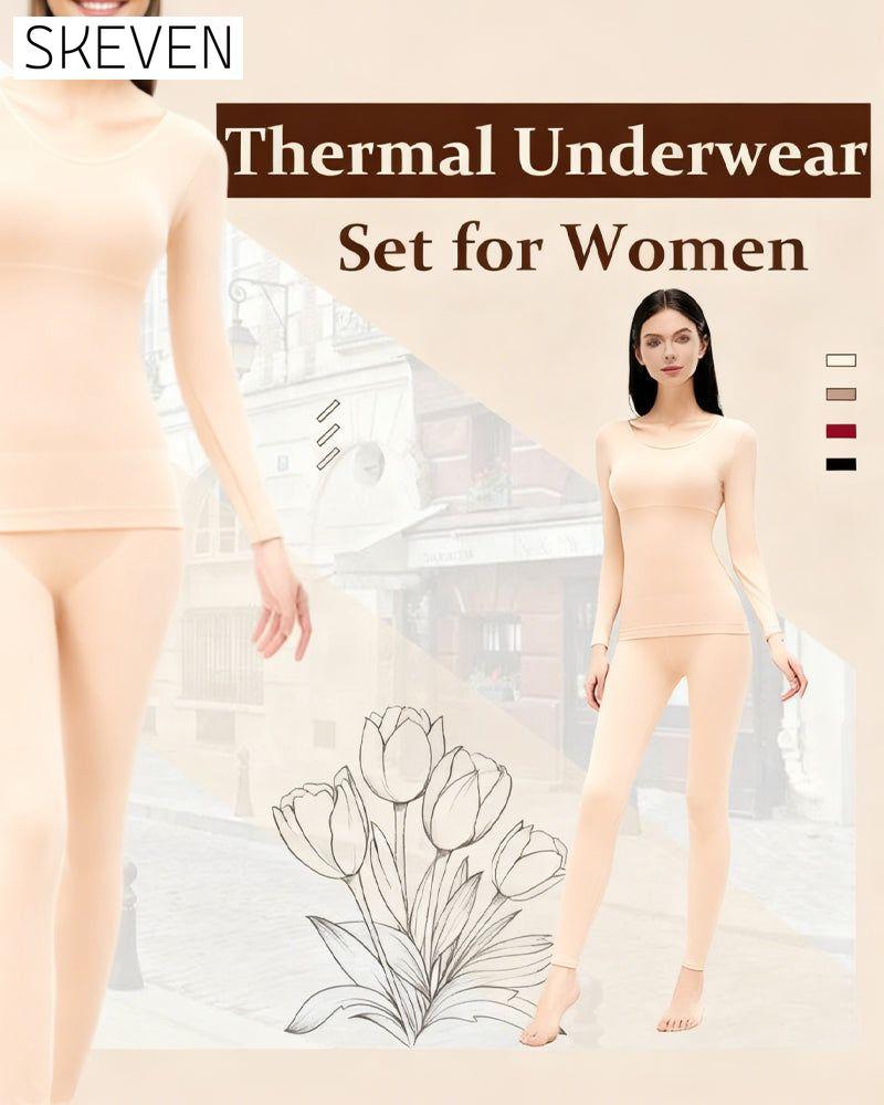 Ensemble de sous-vêtements thermiques pour femmes