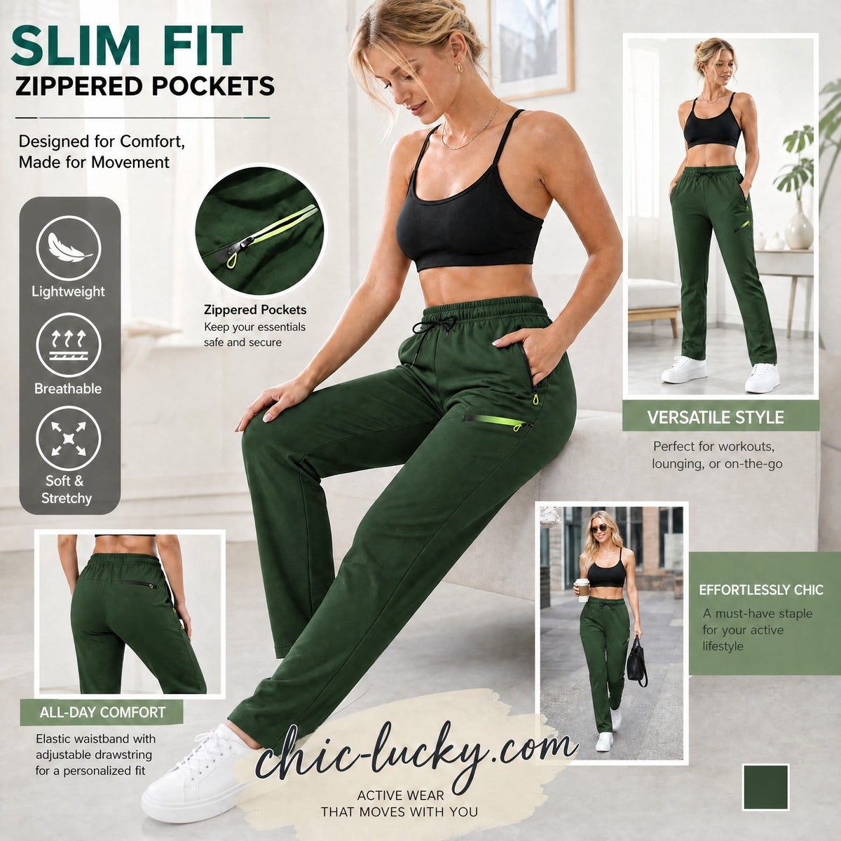 🔥LAST DAY SALE 50% OFF!!🔥Women’s Straight-Leg Cargo Trousers – Elastic Waist, 6-Pocket Casual Pants for Work, Travel & Everyday Wear 👖✨