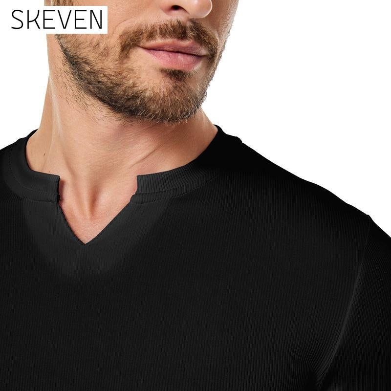 Slim-Fit-Muskelshirt mit V-Ausschnitt für Herren