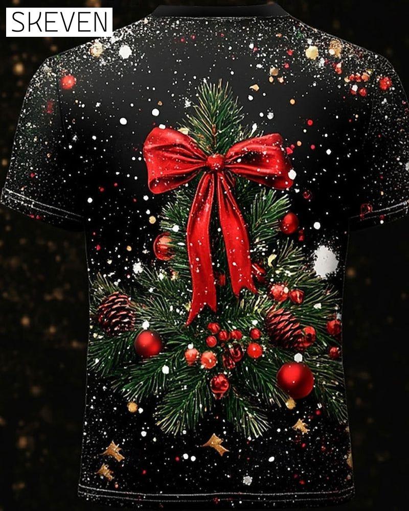 Men's Christmas Christmas Snowflake Pattern T-shirts 2024 f/w christmas spring summer t-shirts