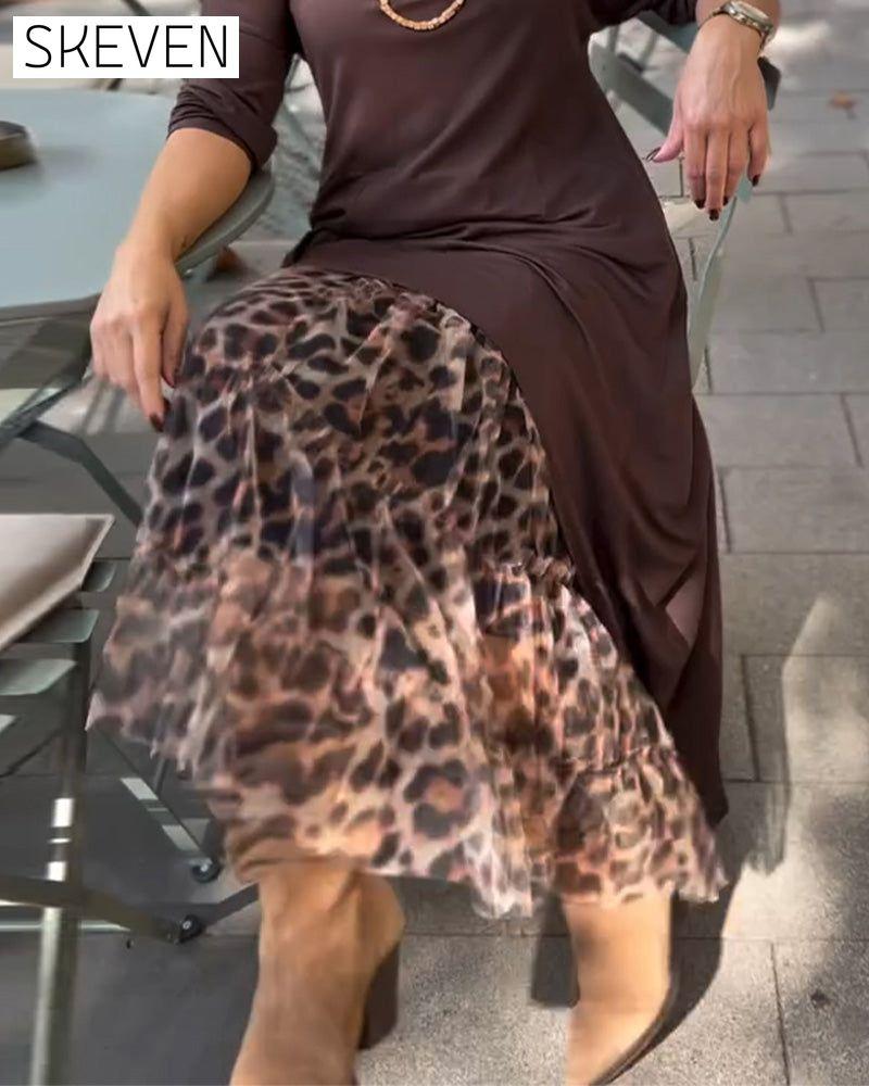 Casual All-Match Leopard Print Skirt 2024 f/w 2024 Leopard skirts