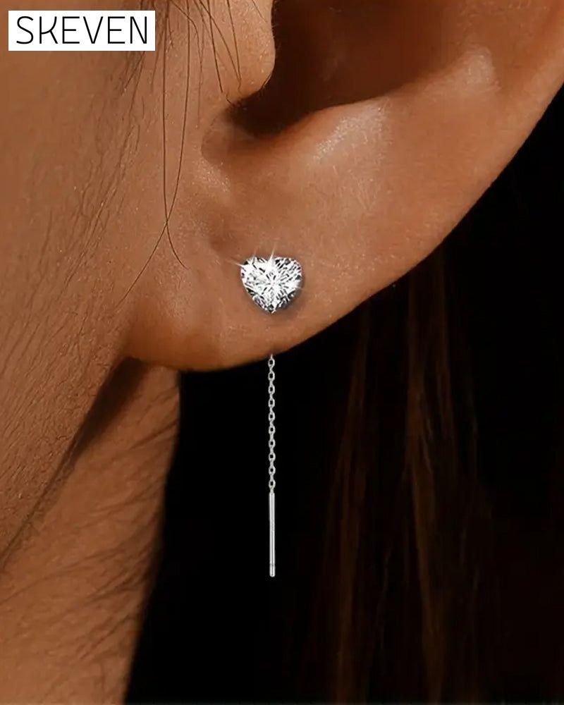 Boucles d'oreilles Temperament à pompon en zircon