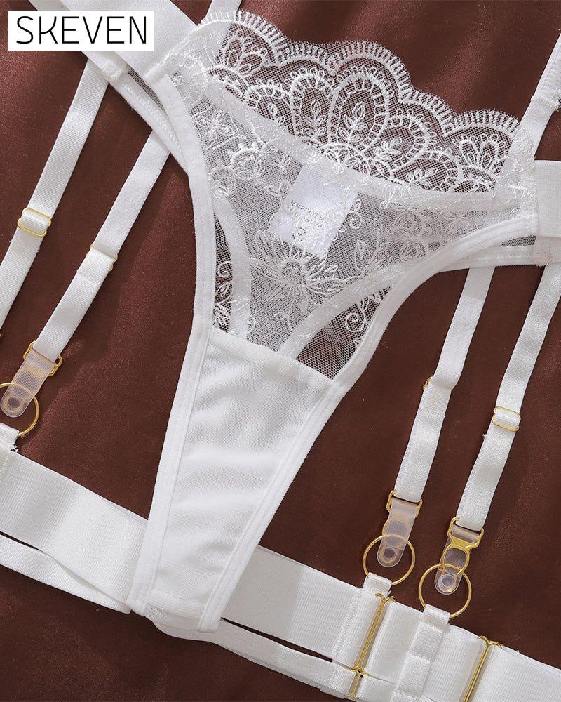 Embroidered Sexy Five-Piece Underwear
