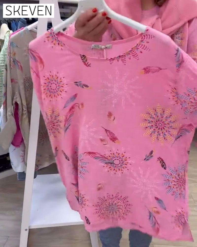 T-shirt imprimé à manches longues