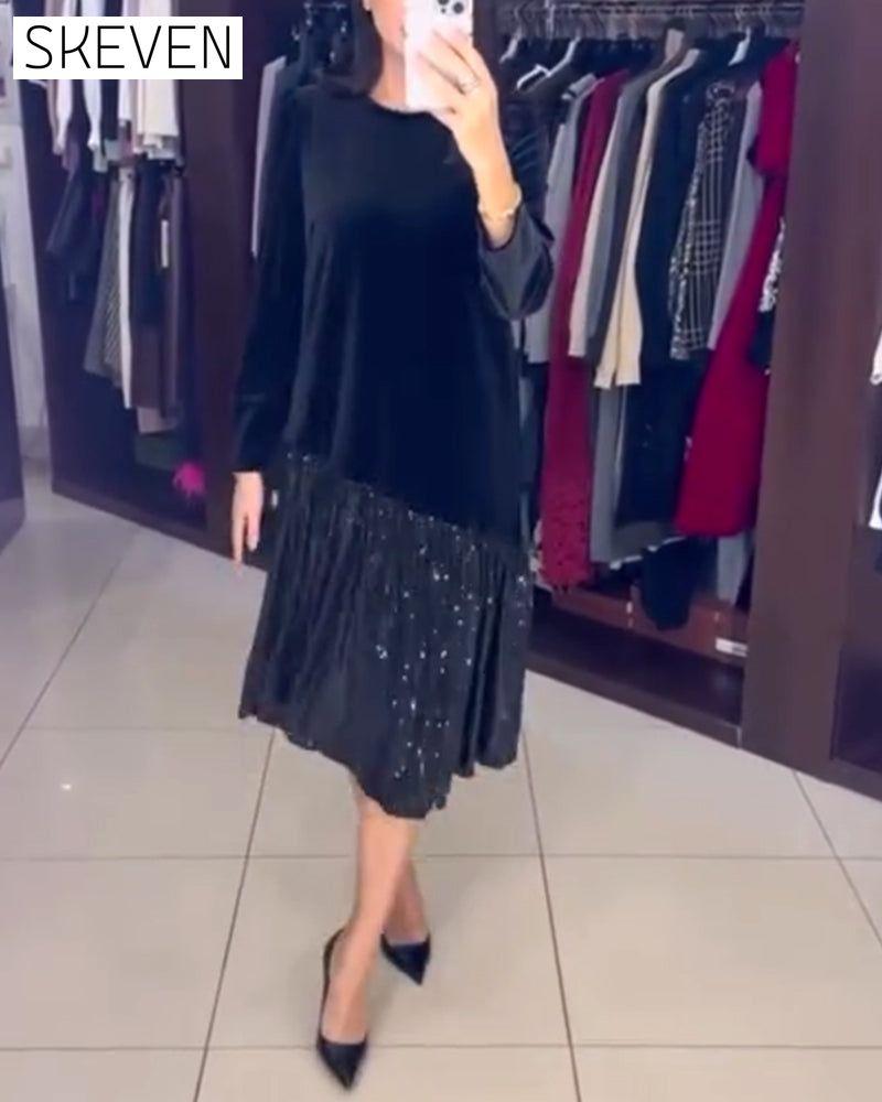 Lässiges Paillettenkleid
