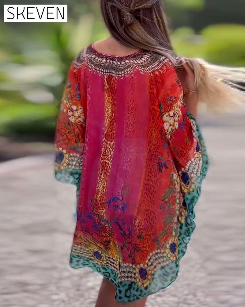 Ethnic Print Blouse