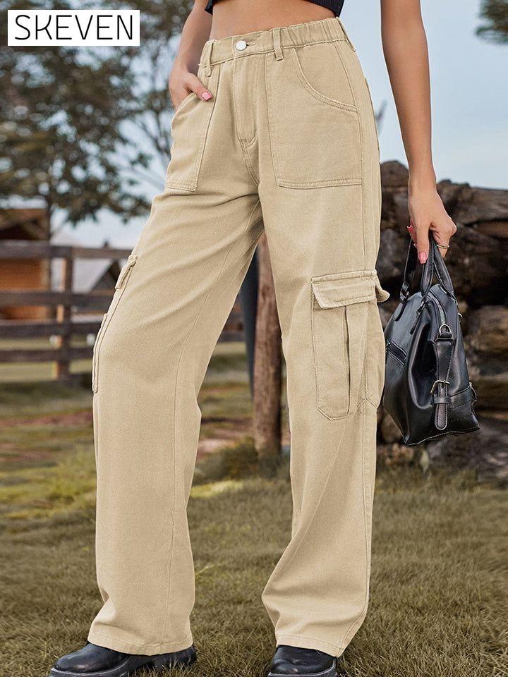 Pocketed Wide Leg Jeans clothes M.F Ship From Overseas Shipping Delay 09/29/2023 - 10/02/2023 trend