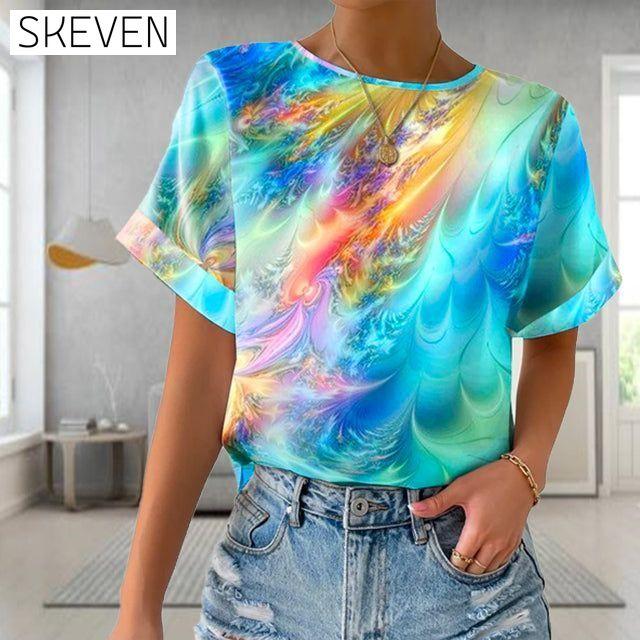 Bold and Beautiful: Colorful Print T-Shirt best Best Sellings clothes Plus Size Sale tops Topseller