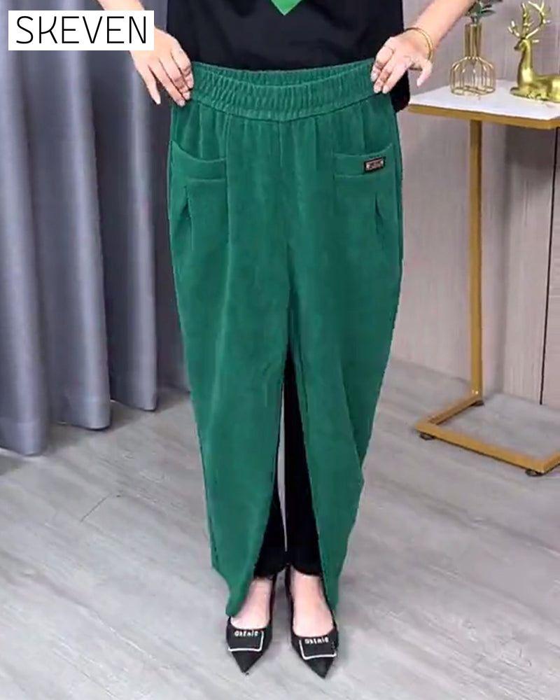 Solid Color Stretch Skinny Pants