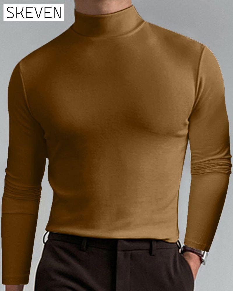 Herren-Langarmshirt mit schmalem Ausschnitt