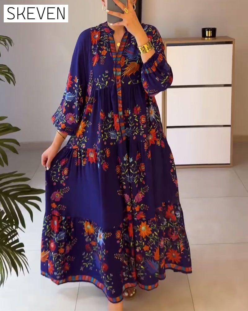Elegantes Kleid mit Blumenmuster