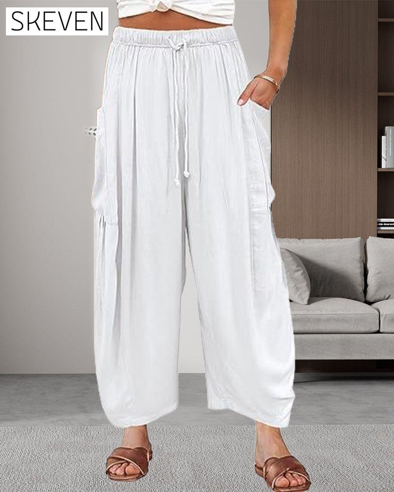 Lässige Freizeithose mit geradem Bein