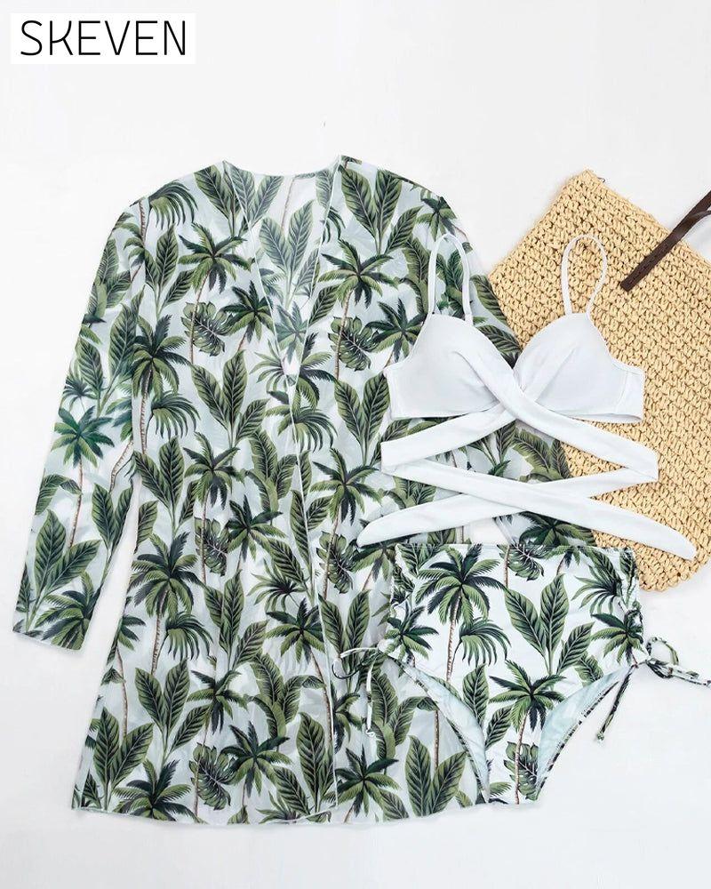 Floral Print Bikinis and Cover Up