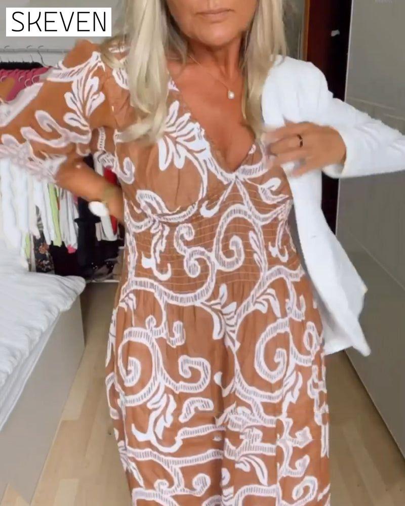 Casual A-Line Printed Dress