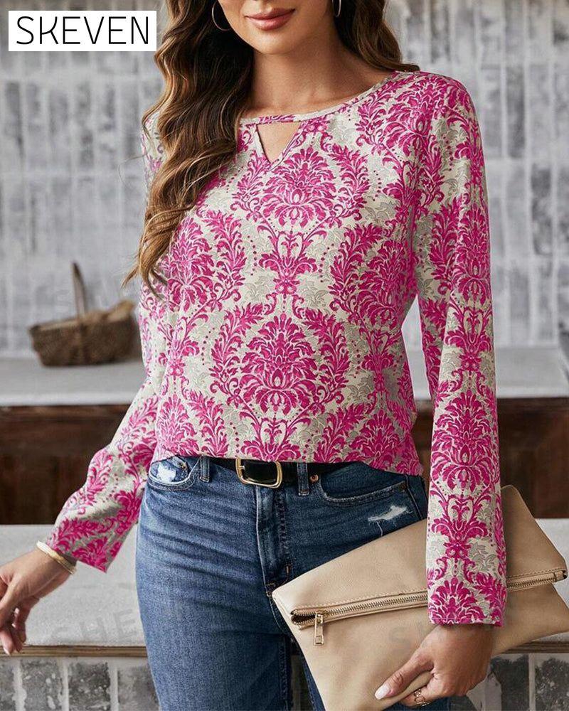 Temperamentvolle Bluse mit Lochmuster