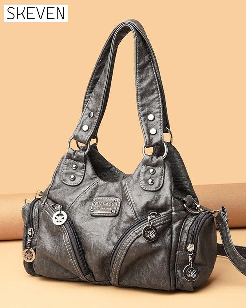 Vintage-Handtasche aus weichem Leder, Umhängetasche