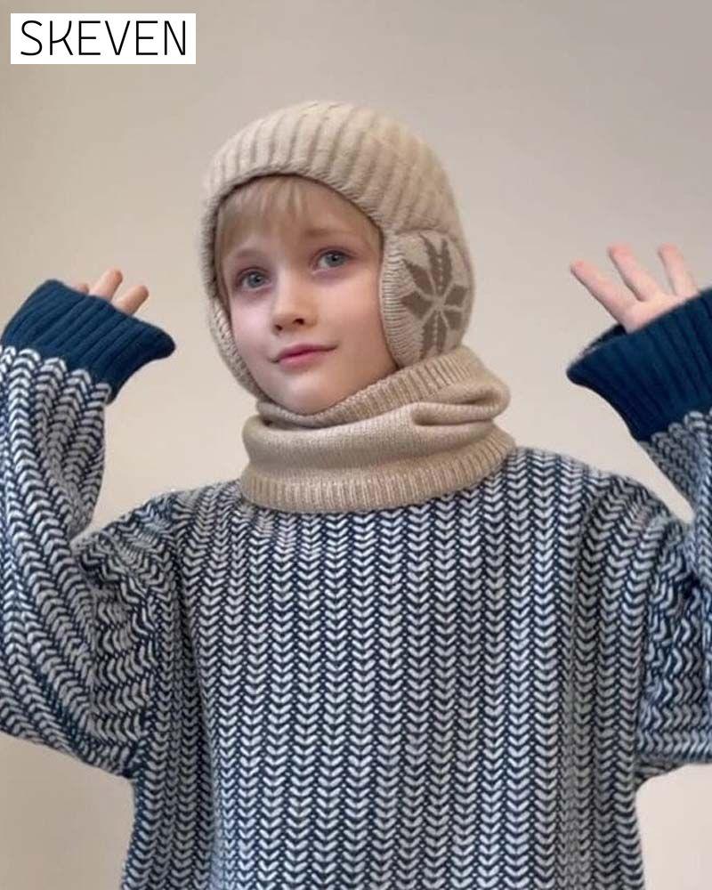 Winter beanie hat scarf sets warm knit hat
