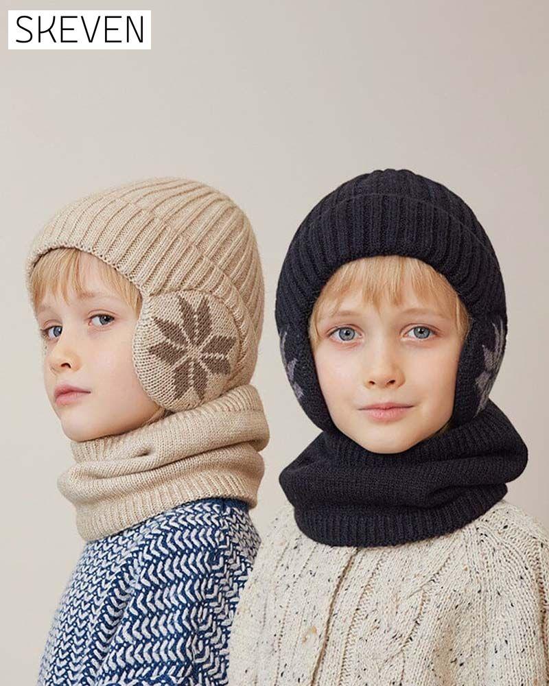 Winter beanie hat scarf sets warm knit hat