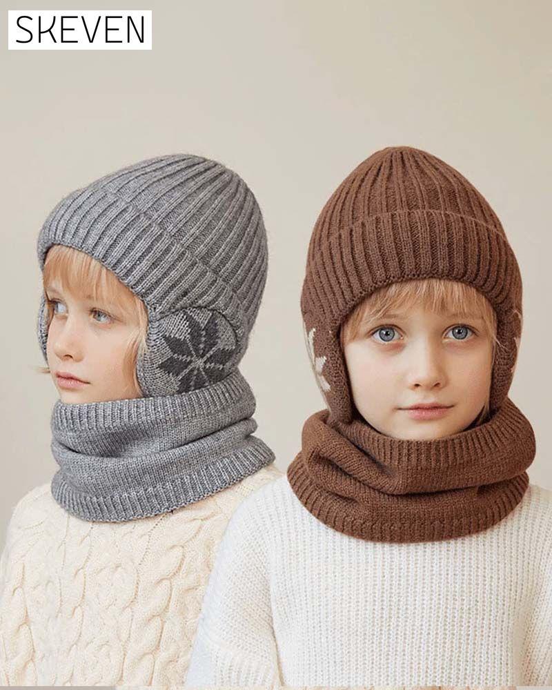 Winter beanie hat scarf sets warm knit hat