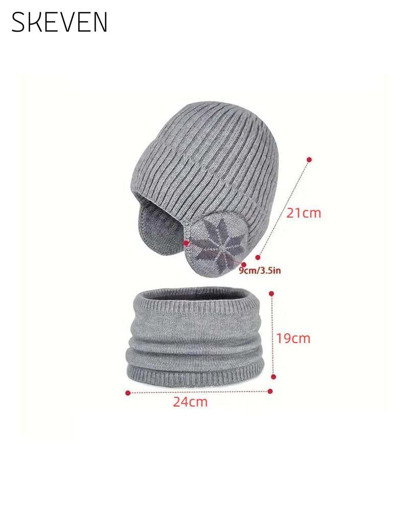 Winter beanie hat scarf sets warm knit hat