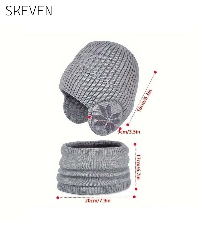 Winter beanie hat scarf sets warm knit hat
