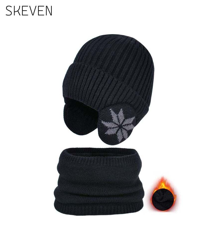 Winter beanie hat scarf sets warm knit hat