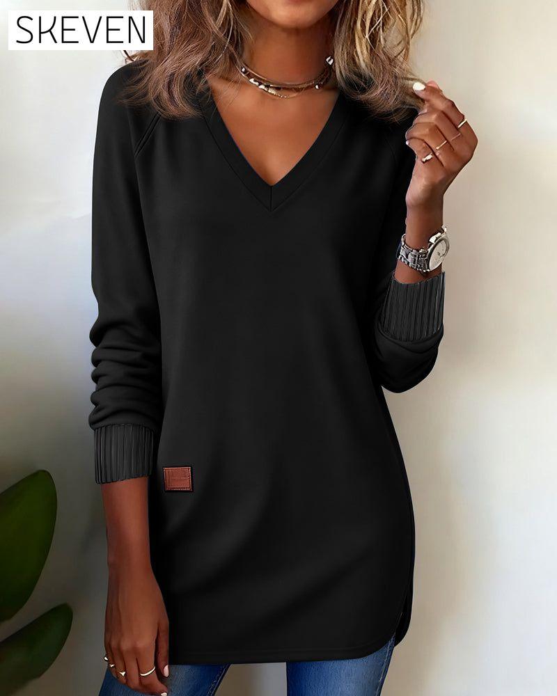 V-Neck Fashion Sweatshirt
