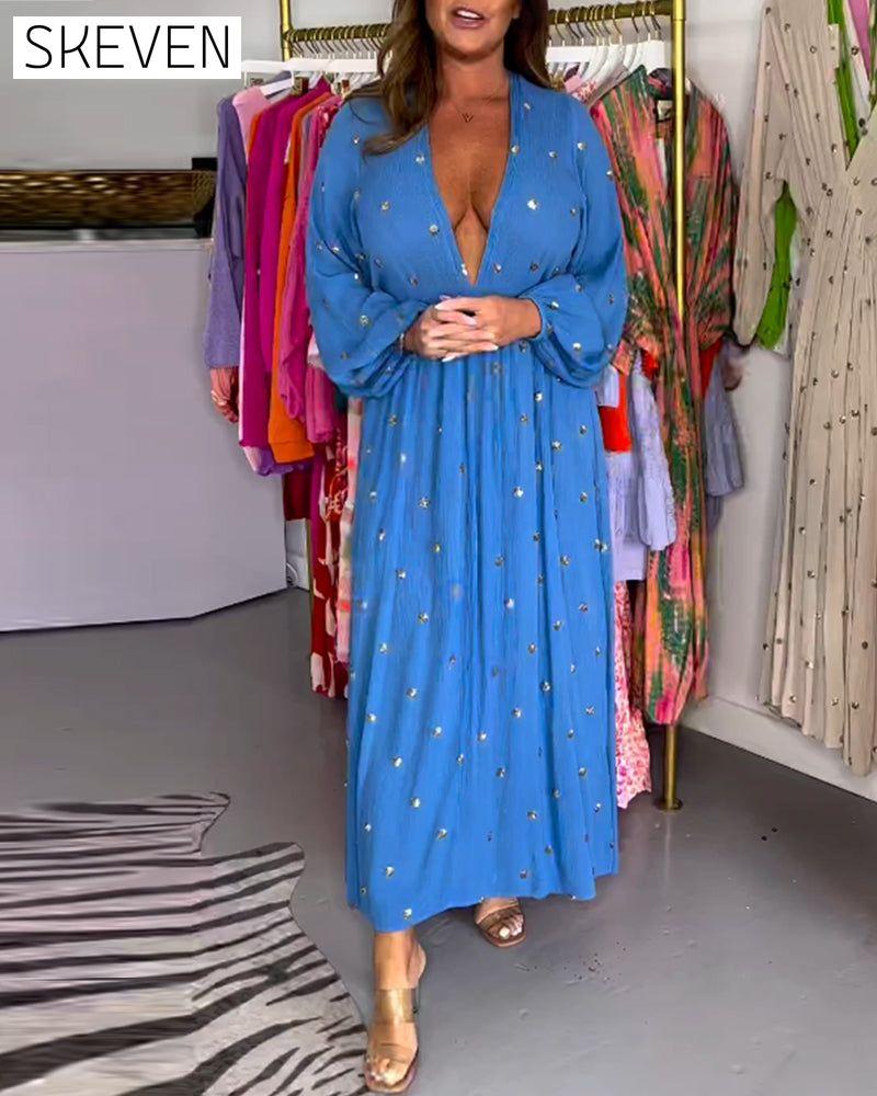 Sexy Deep V Neck Dress