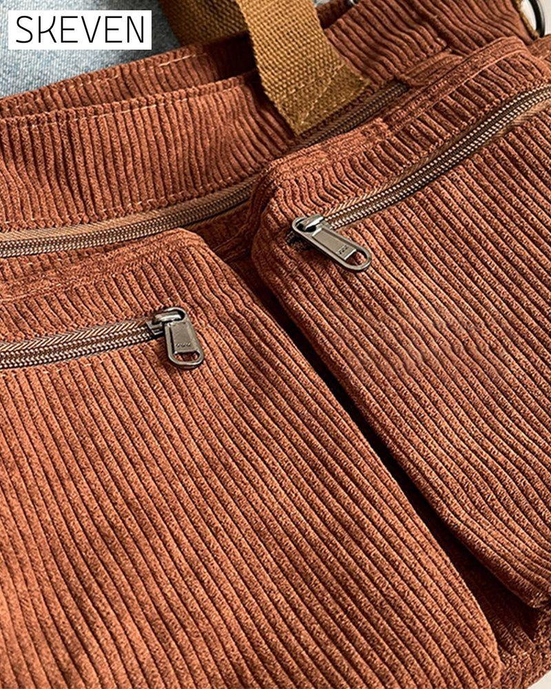 Cordtasche in Unifarbe
