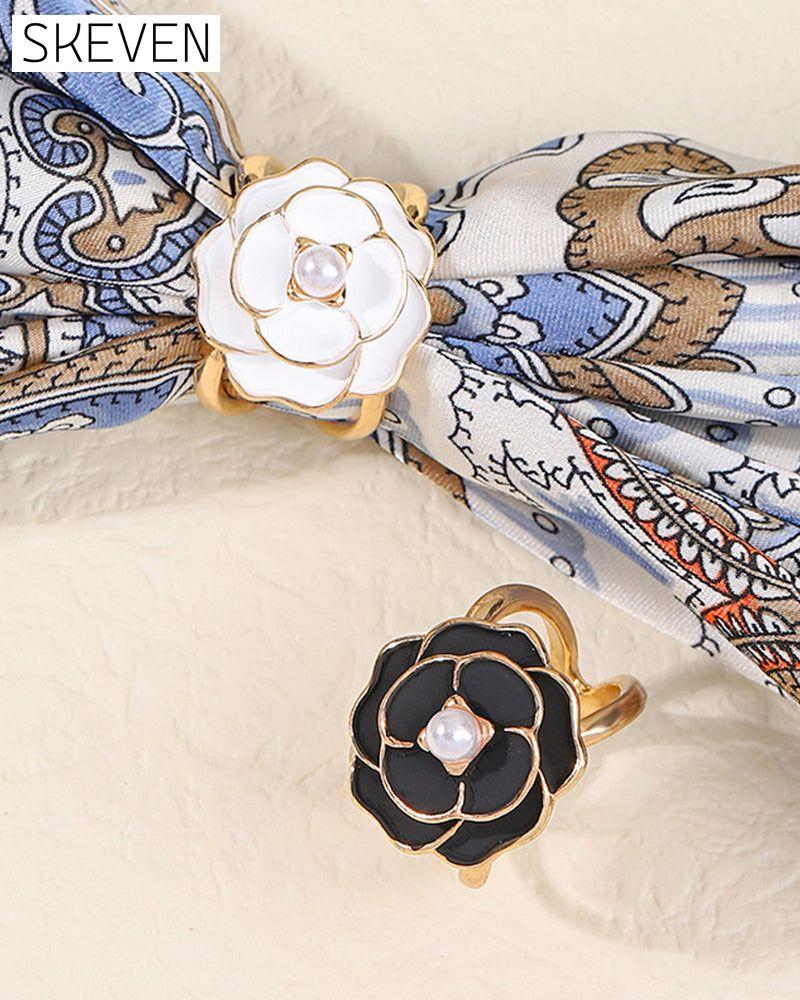 Camellia scarf buckle