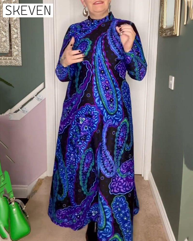 Paisley print elegant dress