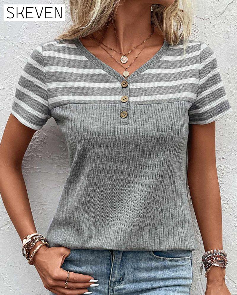 T-shirt à manches courtes à rayures